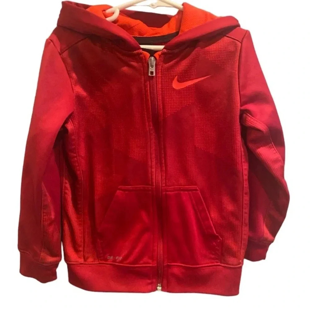 NIKE BOYS GIRLS DRI FIT ZIP HOODIE TOP SHIRT FALL WINTER CASUAL KIDS SIZE 4T